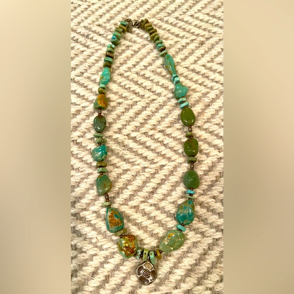 Turquoise Peyote Bird Rare Necklace